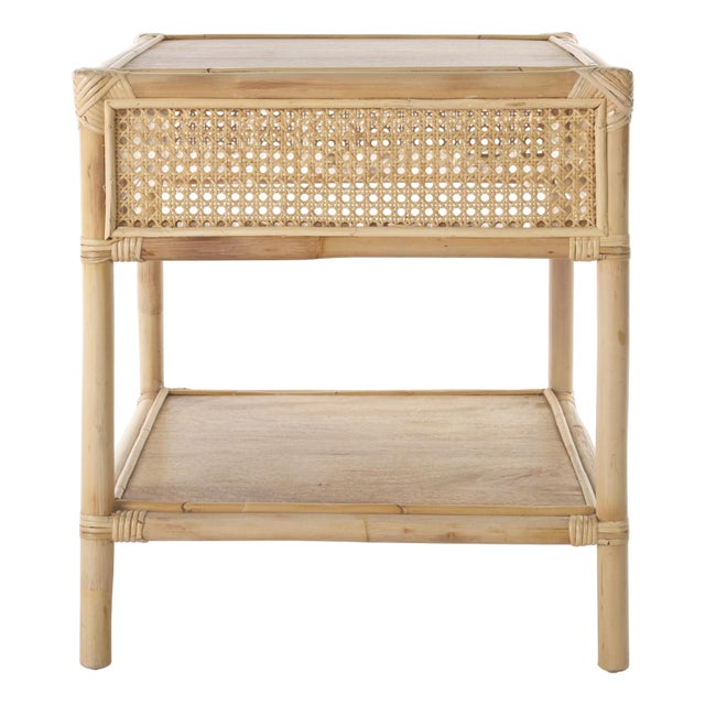 Arvid Square Accent Table in Natural For Sale
