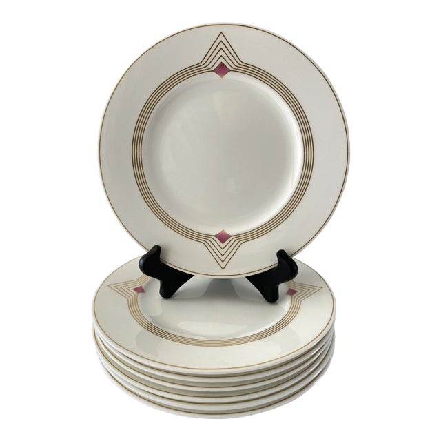 1980s Villeroy & Boch Origo Bone China Salad Plates - Set of 7 For Sale