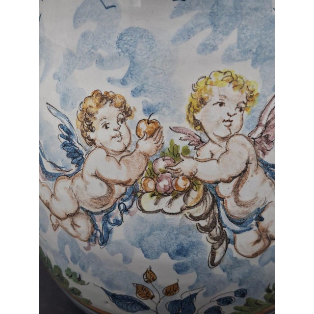 Hand-Painted Albisola Glazed Ceramic Vase by Giuseppe Mazzoni, 1960s For Sale - Image 9 of 12