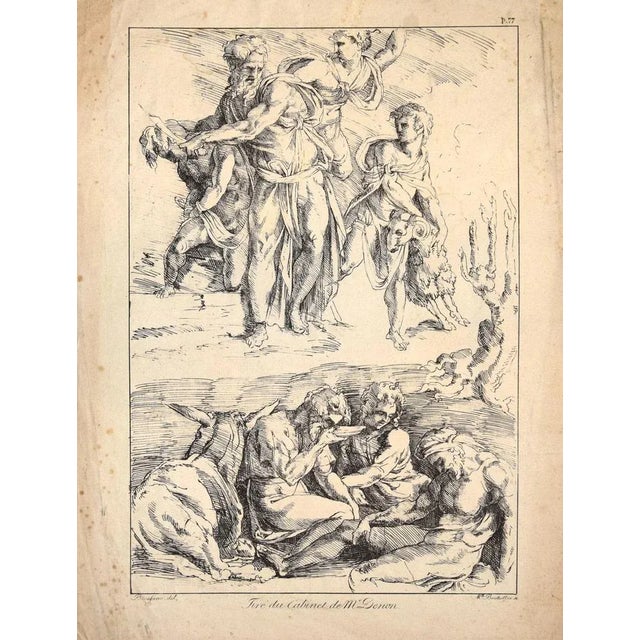 Louise Bouteillier after Domenico Beccafumi, Composition, Lithograph, Early 1800s For Sale - Image 3 of 3