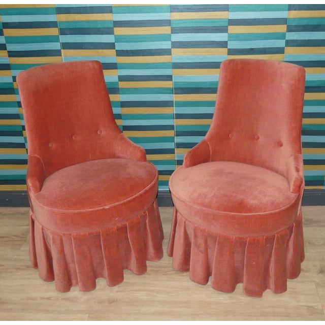 Boudoir Armchair with Peplum Flounce and Box Pleat, 1988 For Sale - Image 4 of 10