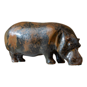Large Mid-Century Studio Ceramic Hippo by Loet Vanderveen, C. 1960s