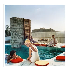 Slim Aarons, "Penthouse Pool," July 1, 1961 Getty Images Gallery Framed Art Print