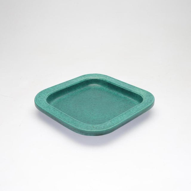 Ceramic Large Argenta Stoneware Dish by Wilhelm Kåge for Gustavsberg, Sweden, 1960s For Sale - Image 7 of 9