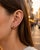 Pear-Cut Amethyst Lutus Flower Earrings Studs, Silver, Gold, Pair For Sale - Image 6 of 7