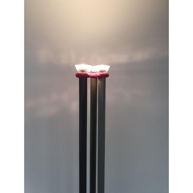 Trilumen floor lamp by Hans Von Klier for Bilumen Milano. Lamp uses halogen light bulbs. Floor lamp measures 175 x 30 cm I...