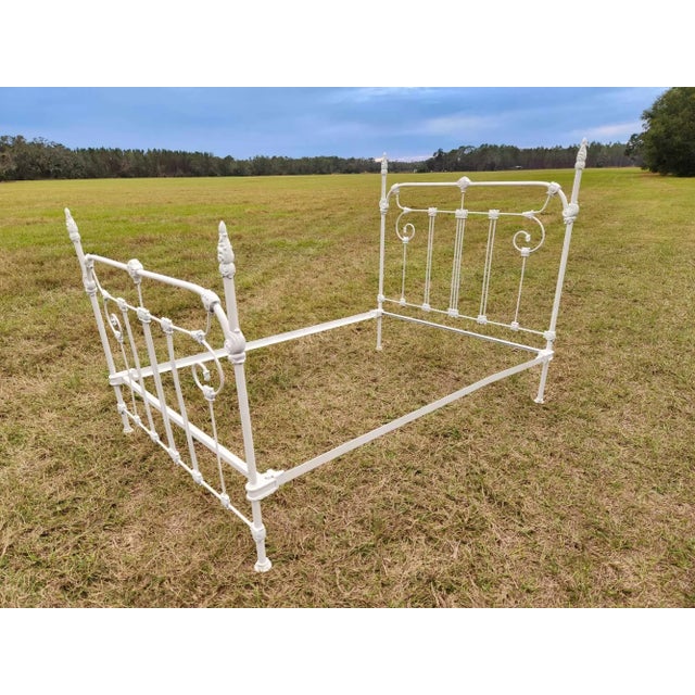 Early 19th Century Antique Cast Iron Double Bed Frame Chairish