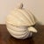 Antique 18th century English creamware melon form small tureen or box. Naturalistically molded with stem knop on the lid....