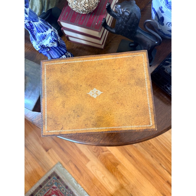 1980s Maitland Smith Leather Covered Book Box For Sale - Image 5 of 11
