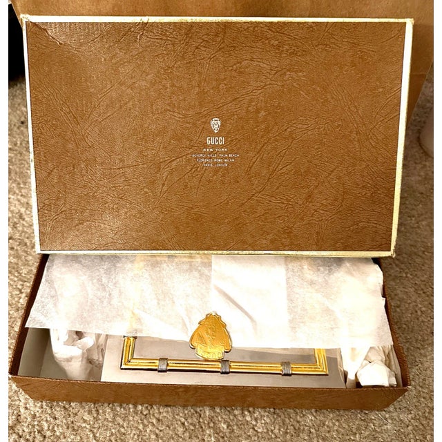 Vintage 1960's Gucci Silver/Gold Plate Trinket Box For Sale - Image 12 of 13
