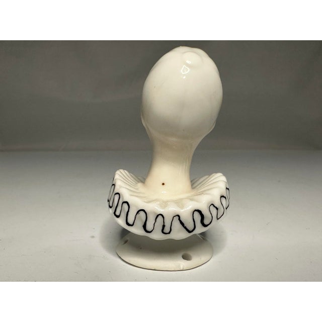 Early 20th Century Art Deco Pierrot Porcelain Pincushion Half Doll, c. 1920s For Sale - Image 5 of 9
