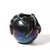 Black Mid-Century Hand-Blown Murano Iridescent & Black Glass Vase W/ Sculptural Detail For Sale - Image 8 of 14