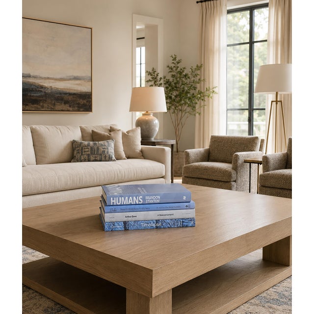 Modern Decorative Books - Blue Ice Coffee Table Stack - 4 Blue Books For Sale - Image 3 of 3