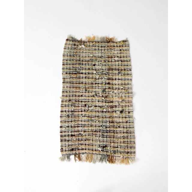 Beige Vintage Accent Rag Rug For Sale - Image 8 of 8