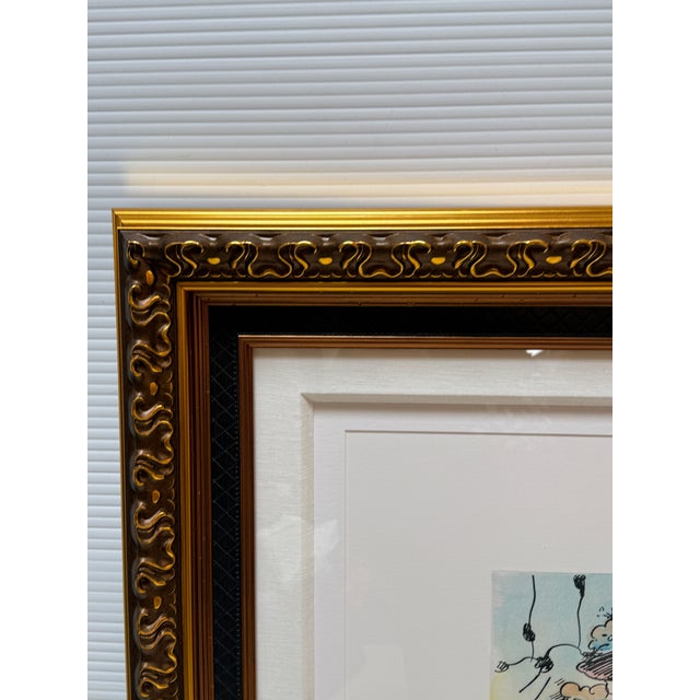 White Circa 2017 Peter Max Brown Lady (Angel With Heart/Sailboat) For Sale - Image 8 of 12