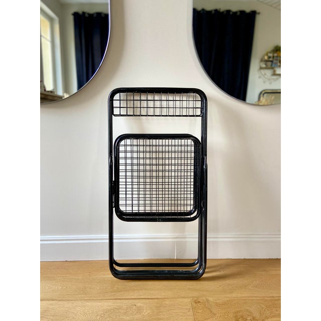 Set of Black Lacquered Metal Ted Ned Chairs by Niels Gammelgaard, 1978 For Sale - Image 3 of 4