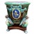 Antique English Majolica Cache Pot Planter Bowl Footed Jardiniere Angels Birds For Sale