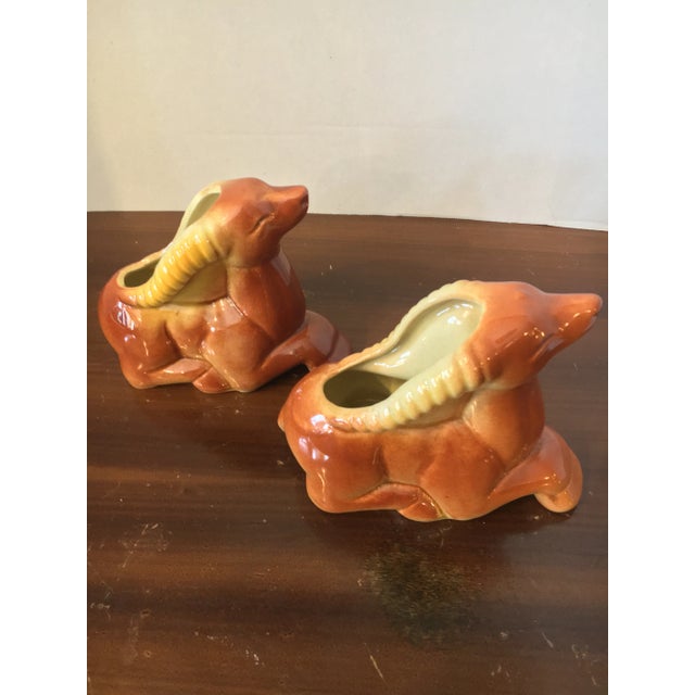 1960s Mid Century Usa Pottery Gazelle Planter Vases - a Pair For Sale - Image 6 of 10