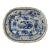Antique English Staffordshire Blue and White Platter For Sale