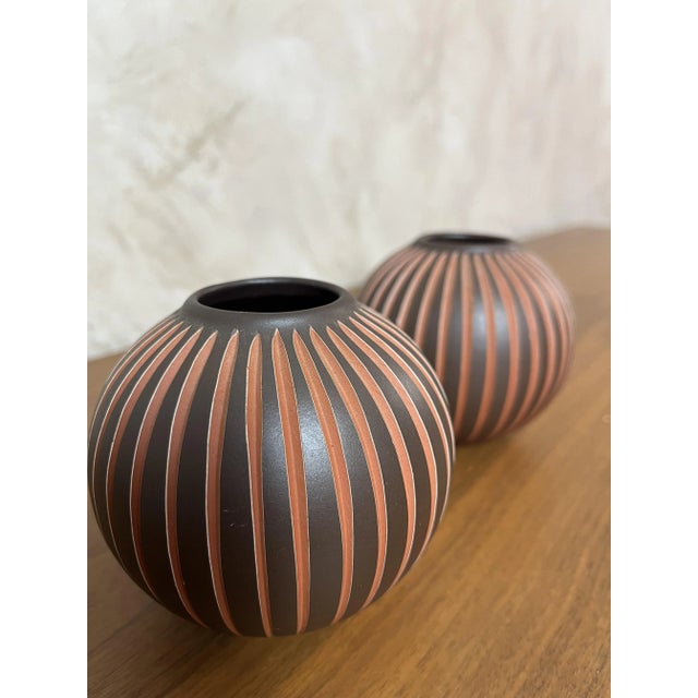 Kerbschnitt Vases from Worms, 1960s, Set of 2 For Sale - Image 3 of 18