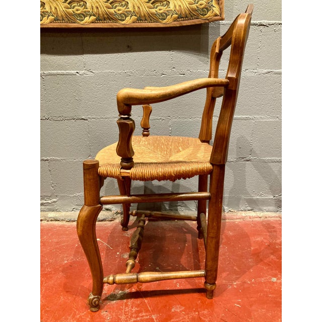 1900 - 1909 Louis XV Style Walnut Chair For Sale - Image 5 of 7