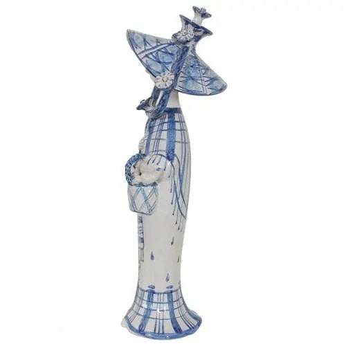 Ceramic Figurine Fall in Blue the Seasons by Bjørn Wiinblad For Sale - Image 3 of 10