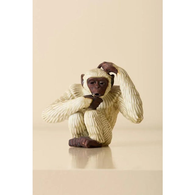 Gunnar Nylund ceramic monkey produced by Rörstrand. Stamped. Very good condition. This piece is attributed to the...