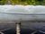 Modern Faux Bamboo Tufted Velvet Bench in Grey Blue Upholstery For Sale - Image 11 of 18