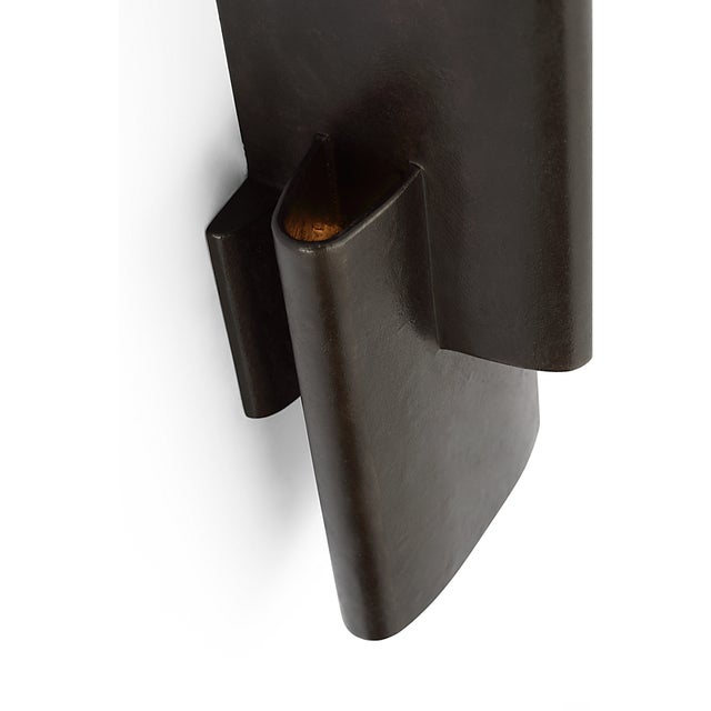 Modern Kelly Wearstler for Visual Comfort Signature Lotura 16" Intersecting Sconce in Museum Black For Sale - Image 3 of 14