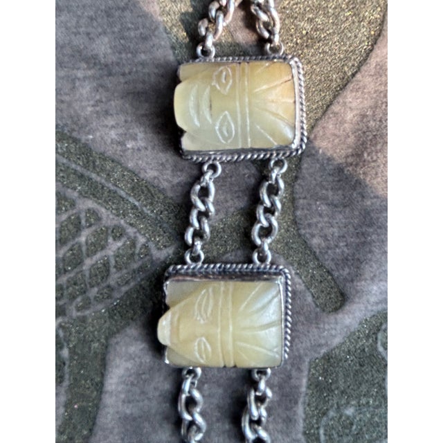 Vintage Mexican Agate and Silver Bracelet For Sale - Image 4 of 4