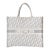 Christian Dior Book Medium Oblique Embroidery Gray Canvas Tote Bag For Sale
