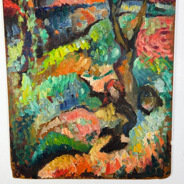 1964 Original Double Sided Oil Paintings on Board, Signed in Manner of Van Gogh & Paul Cézanne For Sale - Image 14 of 17