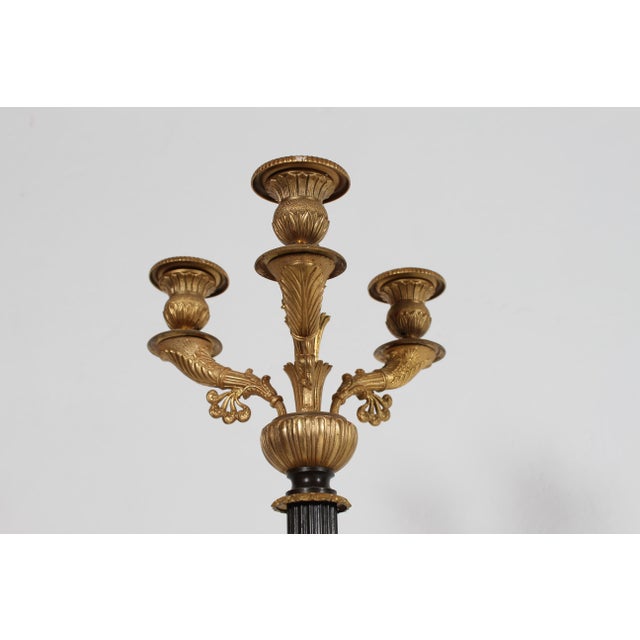 Traditional Antique 19th Century Empire Danish Floor Candelabra For Sale - Image 3 of 11
