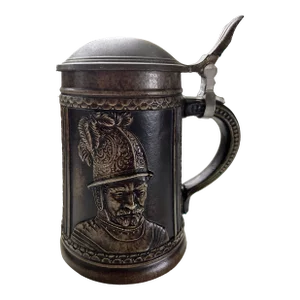 Vintage Gerz West German Beer Stein With Pewter Lid