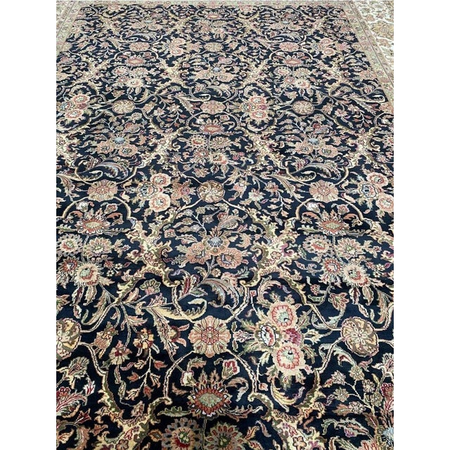 Textile 10x14 Handwoven Indian Agra Area Rug - 106806 For Sale - Image 7 of 11