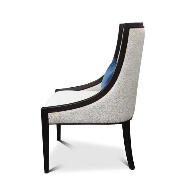 Empire Revival Gondola Dining Chair with Ebonised Frame For Sale - Image 4 of 10