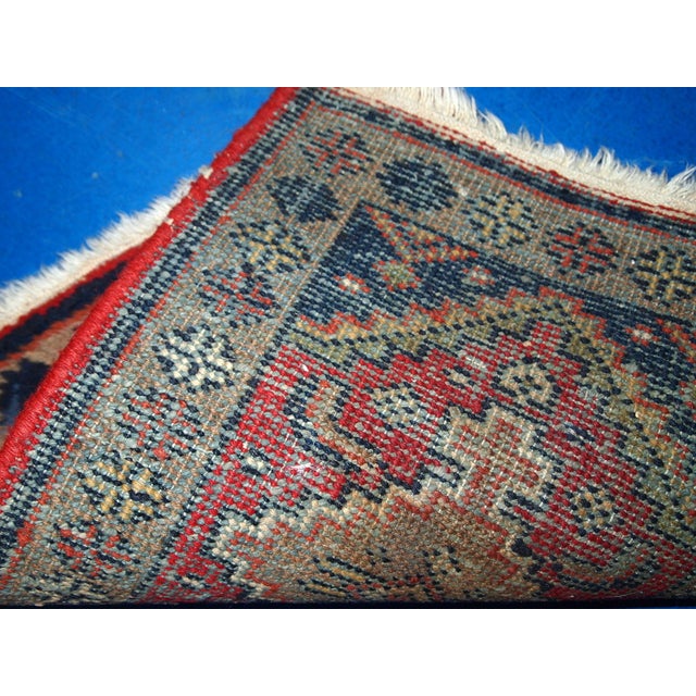 Persian Handmade Vintage Hamadan Rug 1.4' X 1.9' (42cm X 60cm) 1970s For Sale - Image 3 of 6