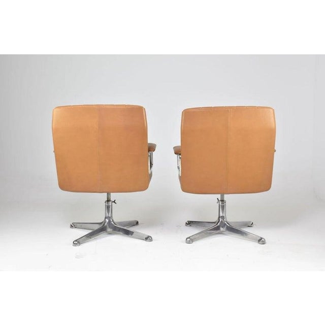 Italian Leather Office Chairs by Osvaldo Borsani for Tecno Milano, 1960s For Sale - Image 12 of 12