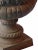 Vintage Victorian style cast iron garden urn with ribbed bowl, egg-and-dart border, and handles. featuring classic...