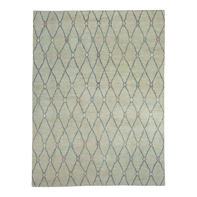 Turkish Oushak Rug 9'1" x 12' #18502 For Sale