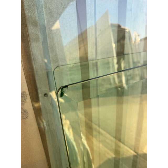 Glass Boho Chic Sculpted Ceramic Glass Rope Banana Leaf Console Table For Sale - Image 7 of 7