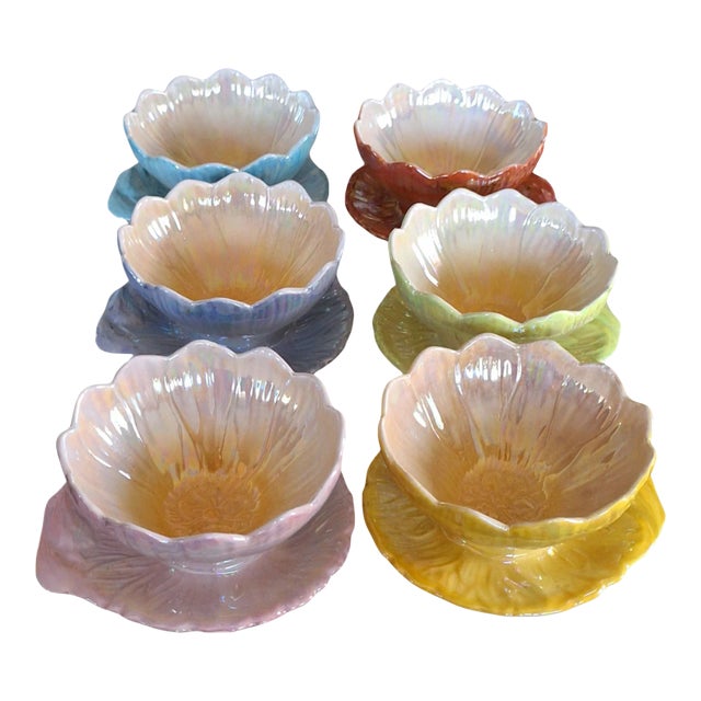 1930's Royal Winton England Tea Cups or Soup Bowls - Set of 6 For Sale