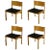 Set Four Harvey Probber Bleached & Bent Mahogany Dining Chairs For Sale