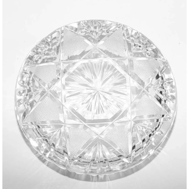 Vintage Cut Crystal Glass Ashtray, Italy, 1960s For Sale - Image 9 of 13