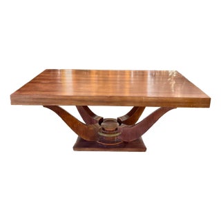 French Art Deco Style Palisander Dining Table For Sale