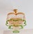 Vintage Crystal Tiered Flush Mount Chandelier With Green Crystal Accents - Restored For Sale - Image 4 of 18