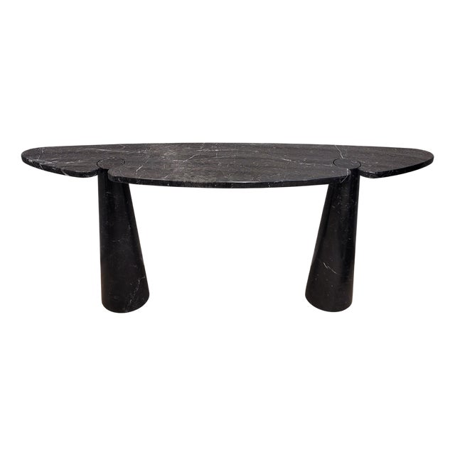 Marquina Black Marble Console by Angelo Mangiarotti, 1970 For Sale