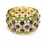 Bochic “Capri” Vintage Amethyst & Multi Color Gem & Cuff - 18K Gold & Silver For Sale - Image 11 of 12