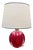 Vintage Cherry Red Murano Glass Table Lamp For Sale