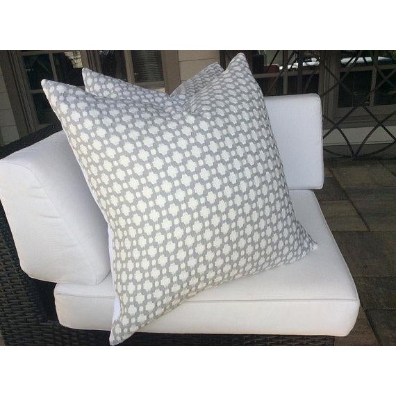 Schumacher Betwixt Zinc And Blanc Pillows A Pair Chairish